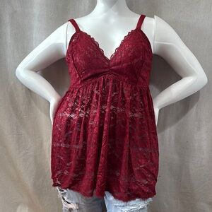 Red Bustier Camisole Intimates